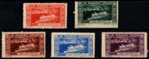 Vintage France Poster Stamps Le Maroc Casablanca Le Palais Du Sultan Vu En Avion