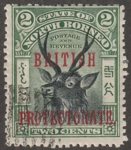 North Borneo, stamp, Scott#106,  used,  hinged, two cents,