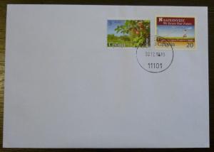 SERBIA-PERSONALIZED-PERSONAL STAMP ON COVER RR! yugoslavia apple fruit child J62