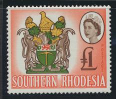 Southern Rhodesia  SG 105 SC# 108   MUH Coat Of Arms  - One Pound