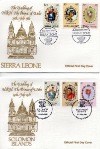 1981 Royal Wedding collection of 28 Commonwealth First Day Covers