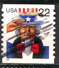 USA; 1998: Sc. # 3263: O/Used COIL Single Stamp