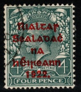 IRELAND SG37 1922 4d GREY-GREEN FINE USED