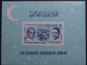 ​JORDAN-1965 SC#513a 1ST ANNIVERSARY JOHN PAUL VI VISITING HOLLYLAND MINT VF