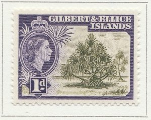 British Colony GILBERT & ELLICE ISL. 1956 1d MH* A28P27F28551-