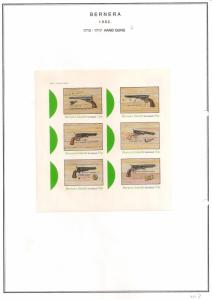 SCOTLAND - BERNERA - 1982 - Hand Guns (2) - 6v Imperf Sheet - MLH