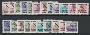 Bosnia & Herzegovina, 1990s 22 Different MNH Provincial Overprints, Unlisted