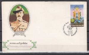 Thailand, Scott cat. 982. 75th Anniversary of Scouting. First day cover.