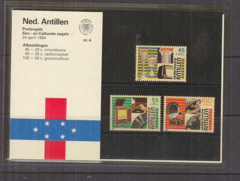 NETHERLANDS ANTILLES,1984 Social Relief Fund set of 3, Folder 4 