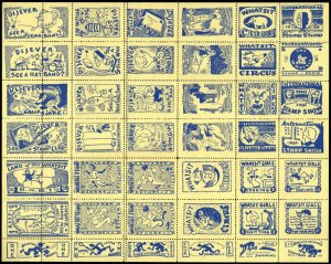 Rare 1936 United States Poster Stamp Whatsit Fashions Fantasy Stamp Program