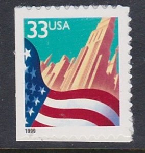 3278 Flag And City Booklet Single MNH