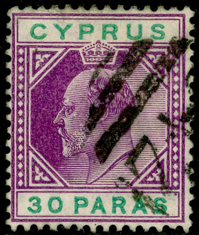 CYPRUS SG63a, 30pa violet & green, FINE USED.