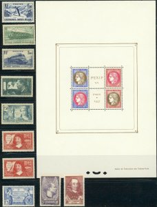 France #322-332 #329 Postage Stamp Collection Europe 1937 Mint LH NH OG VF