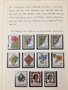 Cook Island Aitutaki 1972/77 Flowers Royalty Art MH To $5 (Apx 140+) CP3930