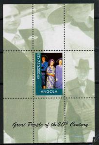 ANGOLA 2000 Queen Mother Elizabeth II & Diana s/s Perforated mnh.vf