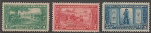 U.S.  Scott# 617-19 1925 Lexington-Concord VF/SUP MNH