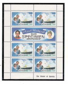 MONTSERRAT SPECIMEN SHEET MNH