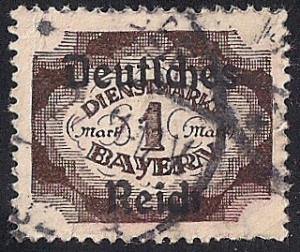 Bavaria #O64 1M Official Coat of Arms Stamp used VF