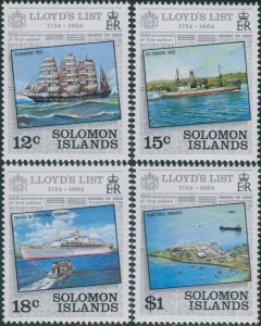 Solomon Islands 1984 SG519-522 LLoyd's List set MNH