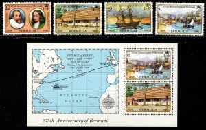 BERMUDA Scott 449-452 and 452a MNH** set and souvenir sheet