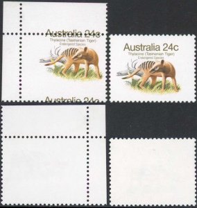 Australia SG788a 24c Misperf U/M