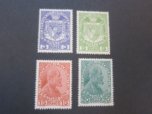 Liechtenstein 1917 Sc 4-5,7-8 MH