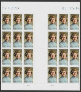 US 5852 Betty Ford F vert gutter block 24 MNH 2024