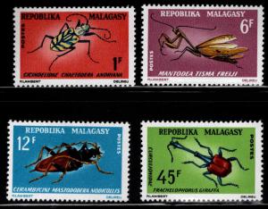 Madagascar Scott 381-384 MH* Bug set