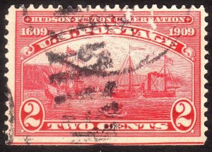 1909, US 2c, Hudson-Fulton, Used, Sc 372