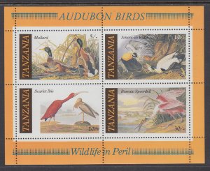 Tanzania 309a Birds Souvenir Sheet MNH VF