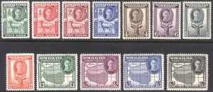 Somaliland 1942 1/2a-5r Pictorial Scott 96-107 SG 105-116 MVLH Cat $33