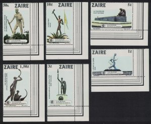 Zaire Kinshasa Monuments 6v Corners 1983 MNH SC#1115-1120 SG#1157-1162