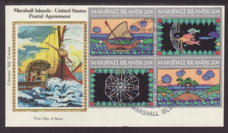 Marshall Islands 34a Postal Agreement 1984 Colorano U/A FDC