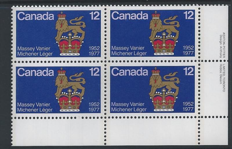 Canada #735 LR PL BL Canadian Governors General 12¢ MNH2