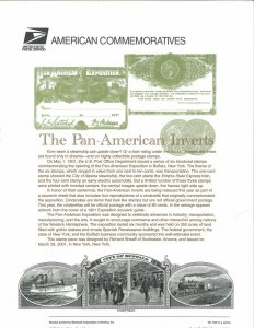 USPS COMMEMORATIVE PANEL #625 THE PAN AMERICAN INVERTS #3505