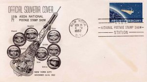 USA 1962 Cover Sc 1193 Project Mercury ASDA Official Souvenir United States NY