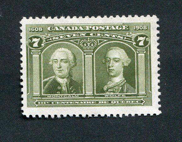 Canada 7c, Quebec Tercentenary, 1908 mint #100.....Reduced