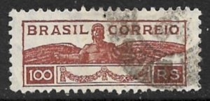 BRAZIL 1933 100r ICARUS Postal Tax Stamp Sc RA1 VFU