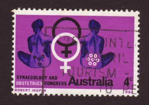 Australia 1967 Sc#428,SG#413 4c Purple Medical Symbols USED.