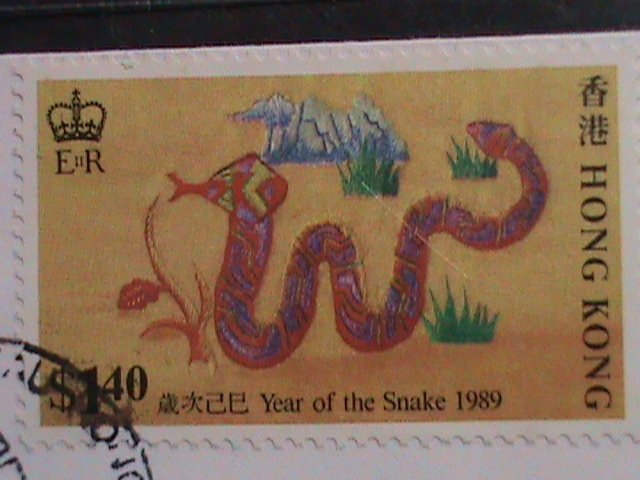 ​HONG KONG -1989-SC#534-7 LUNER NEW YEAR OF LOVELY SNAKE FDC VERY FINE