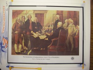 Scott 1686-89, American Bicentennial Souvenir Sheets, Mounted on White Ace pages