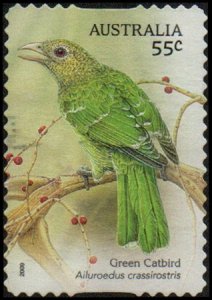 Australia 3152 - Used - 55c Green Catbird (2009) (2) +