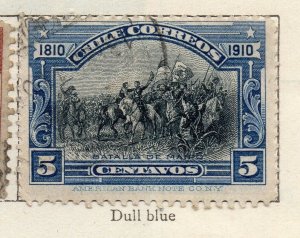 Chile 1910 Early Issue Fine Used 5c. NW-11433