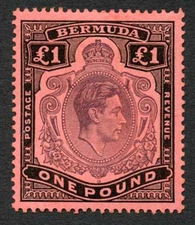 Bermuda SG121b One Pound M/M Cat 75 pounds 