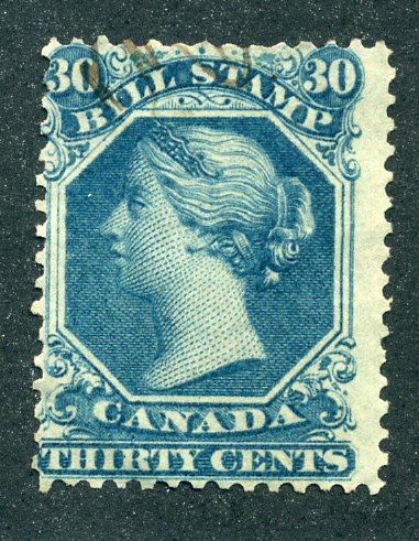 van Dam FB29 - 30c blue - Used - 1865 Second Bill Issue