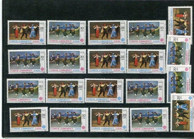 D093736 Europa CEPT 1981 Folklore Wholesale 10 Series MNH Turkey