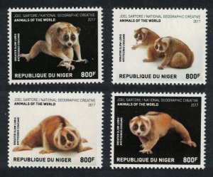 Niger Greater Slow Loris Wild Animals 4v 2017 MNH