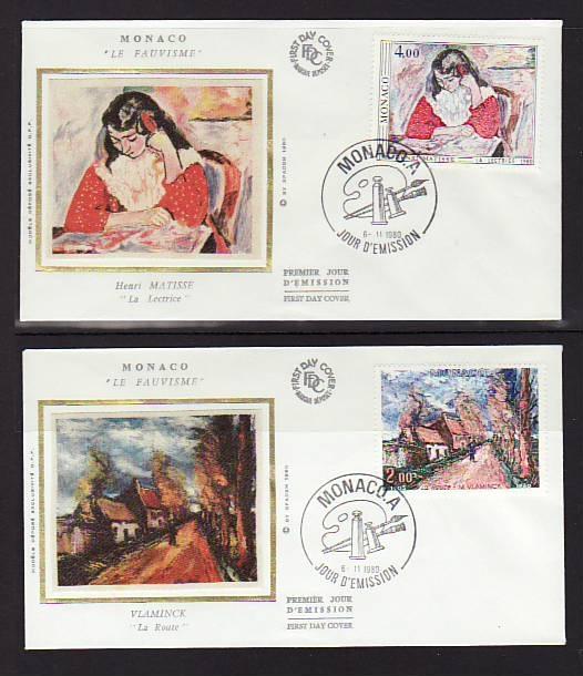 Monaco 1242-1245 Paintings 1980  S/4 U/A FDC 