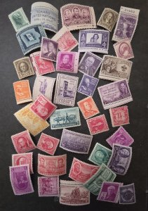 40 US Old Postage Stamp Lot MINT Unused Never Hinged Original Gum T20657