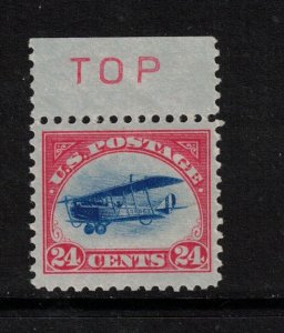 USA #C3 Very Fine Never Hinged Top Margin Single